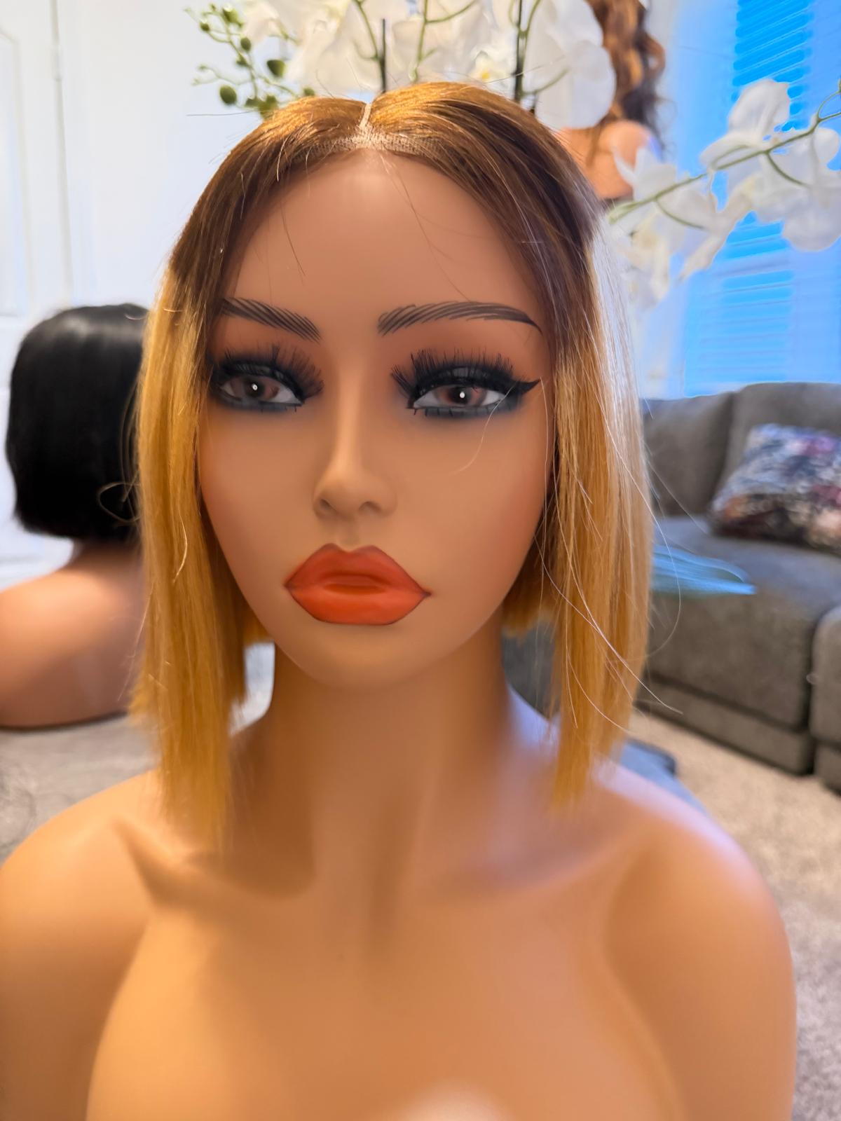 Bob wig human hair blonde