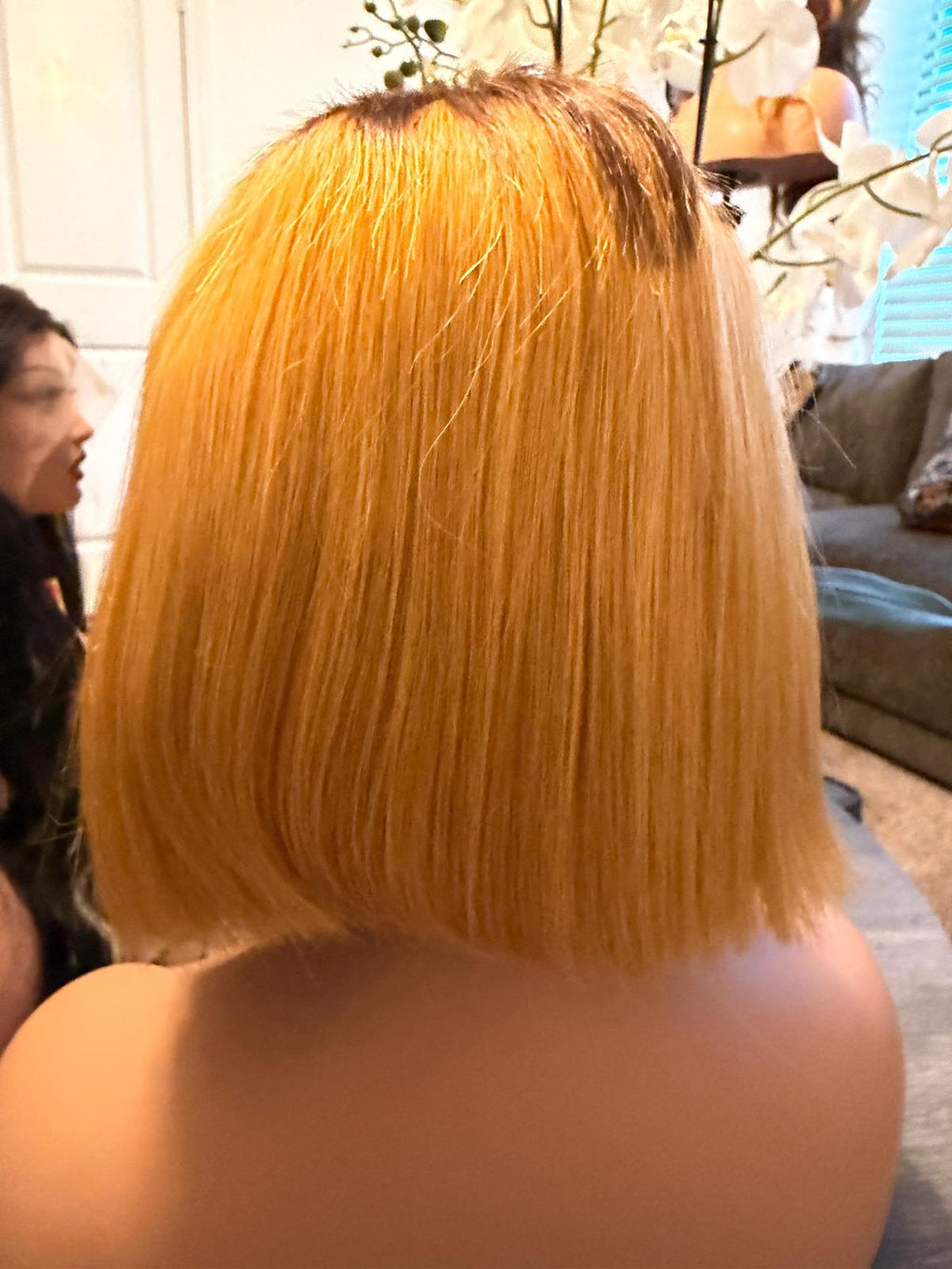 Bob wig human hair blonde